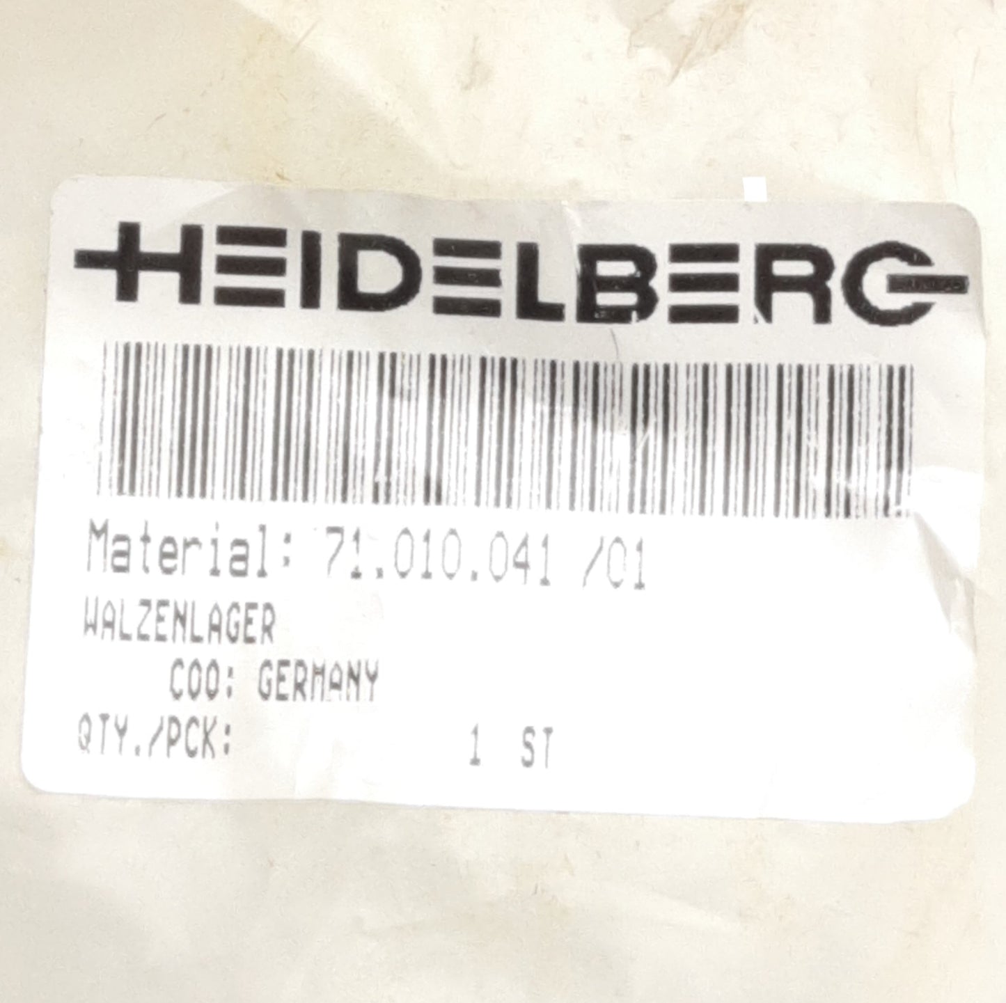 New Heidelberg 71.010.041/01 Roller Journal Red / Blue Inker For DS & HM Series