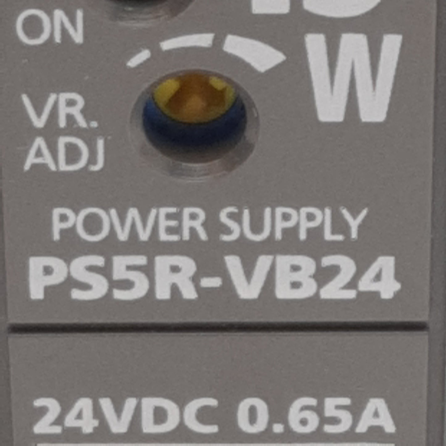 Used Idec PS5R-VB24 Power Supply, 100-240VAC In, 24VDC 0.65A 15W Out, DIN Rail
