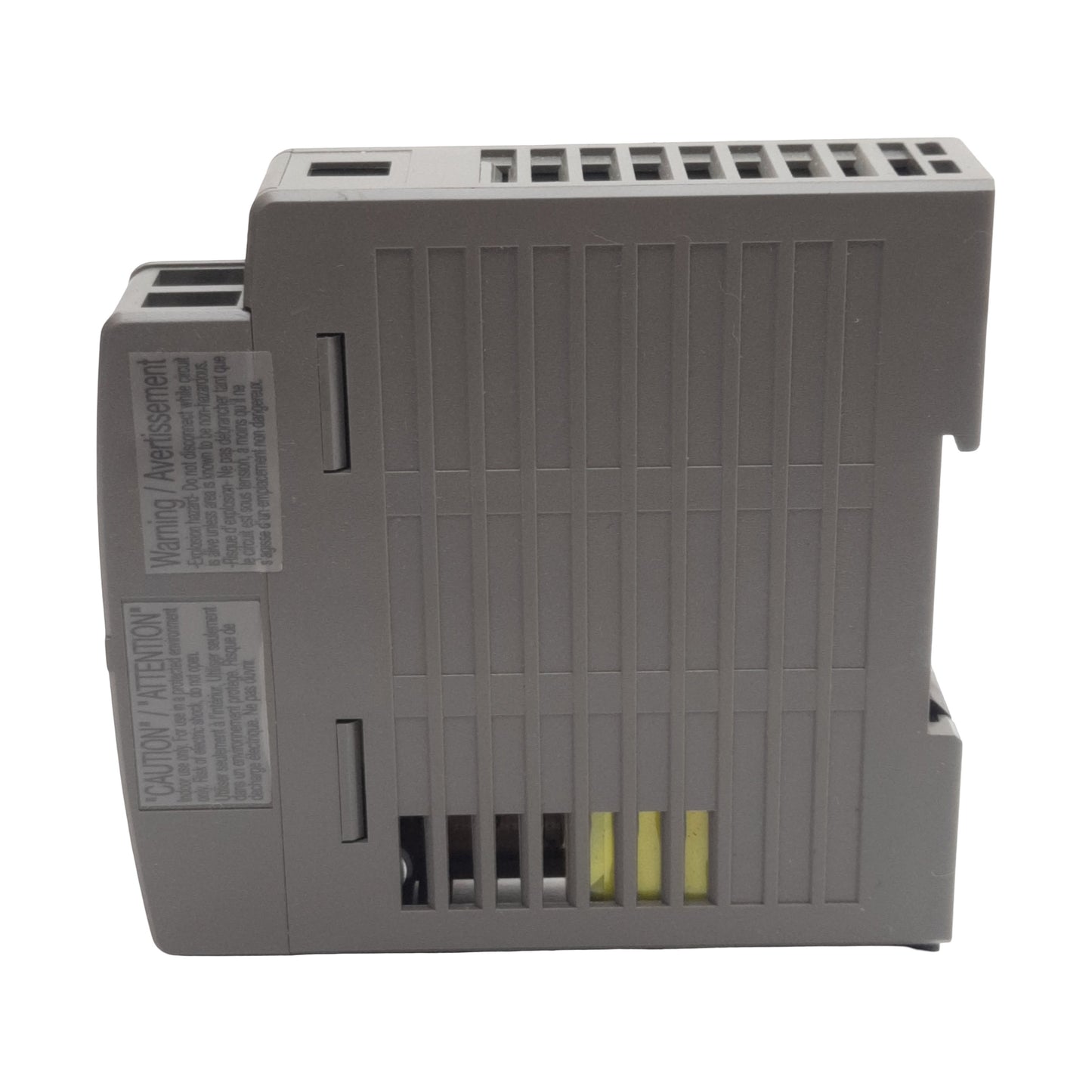 Used Idec PS5R-VB24 Power Supply, 100-240VAC In, 24VDC 0.65A 15W Out, DIN Rail