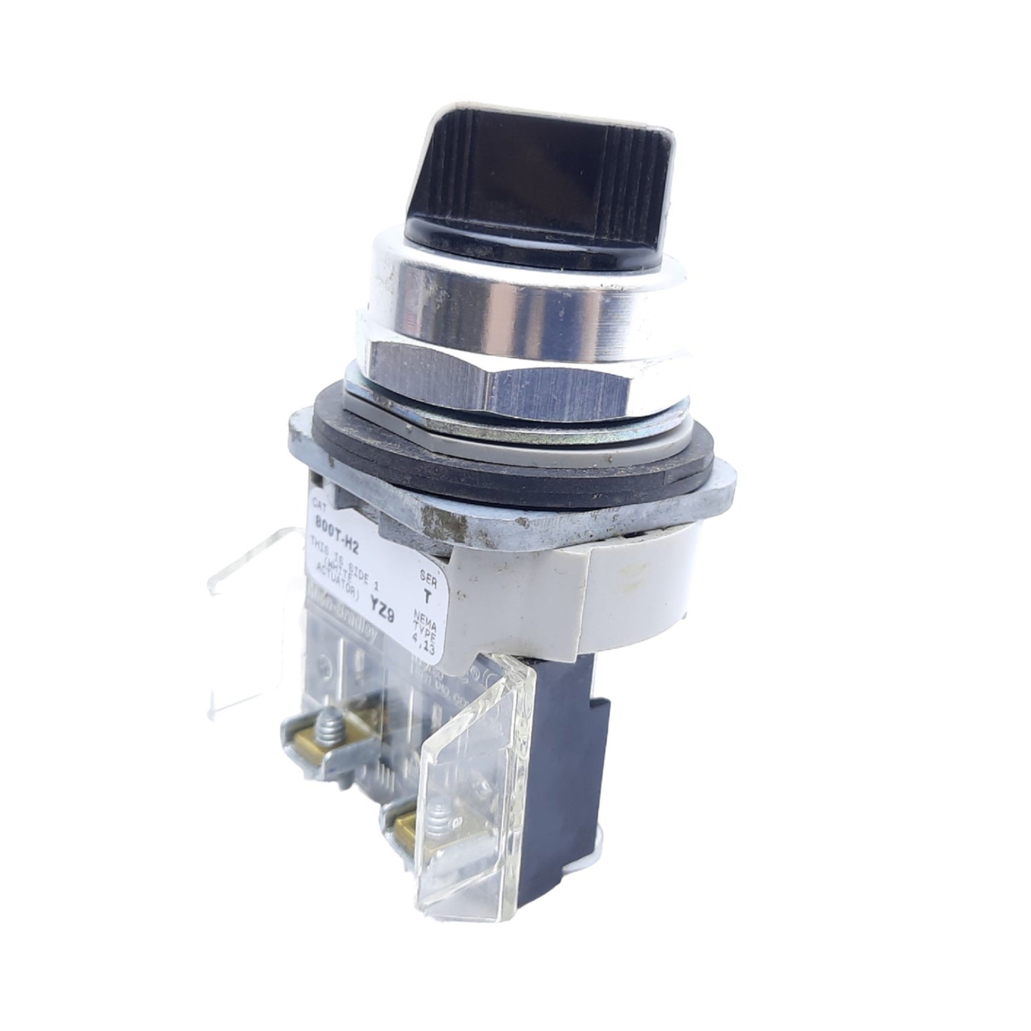 Used Allen Bradley 800T-H2 Maintained Selector Switch 2-Position, 600V AC ø30.5mm