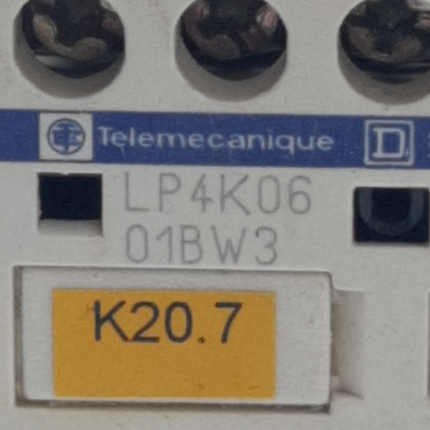 Used Telemecanique LP4K0601BW3 Contactor, 3-Pole + 1NC Aux, 24VDC Coil, 600V 20A