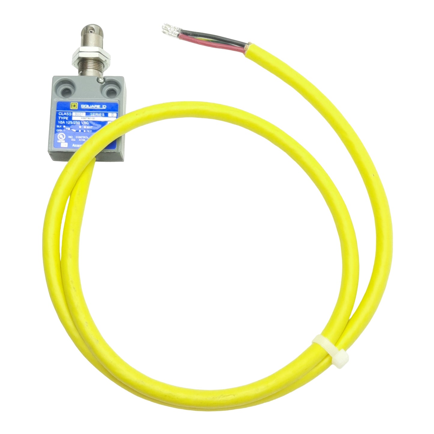 New Square-D 9007MS07S0100 Roller Plunger Limit Switch, SPDT 1N.O.-1N.C., 10A 240VAC