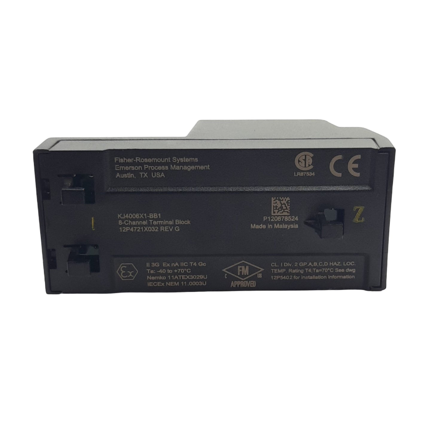 Used Fisher Rosemount KJ4006X1-BB1 8-Channel Terminal Block, 30VDC 100mA, DeltaV