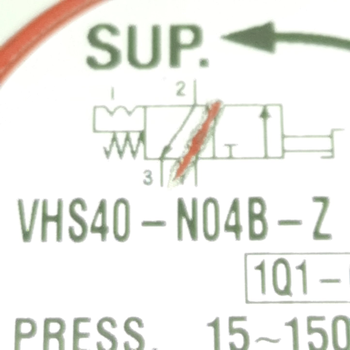 Used SMC VHS40-N04B-Z Pressure Relief Valve, 1/2" x 1/2" x 3/8" NPT Female, 15-150psi