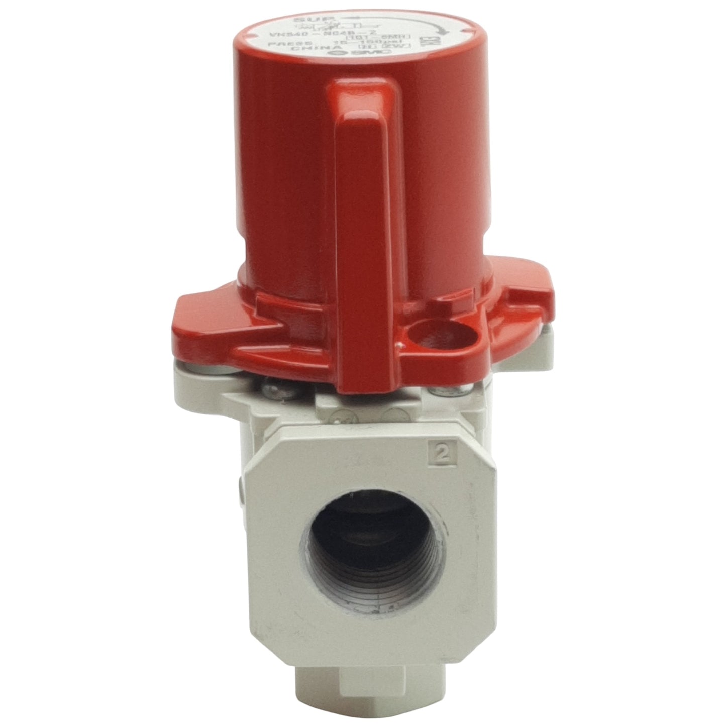Used SMC VHS40-N04B-Z Pressure Relief Valve, 1/2" x 1/2" x 3/8" NPT Female, 15-150psi
