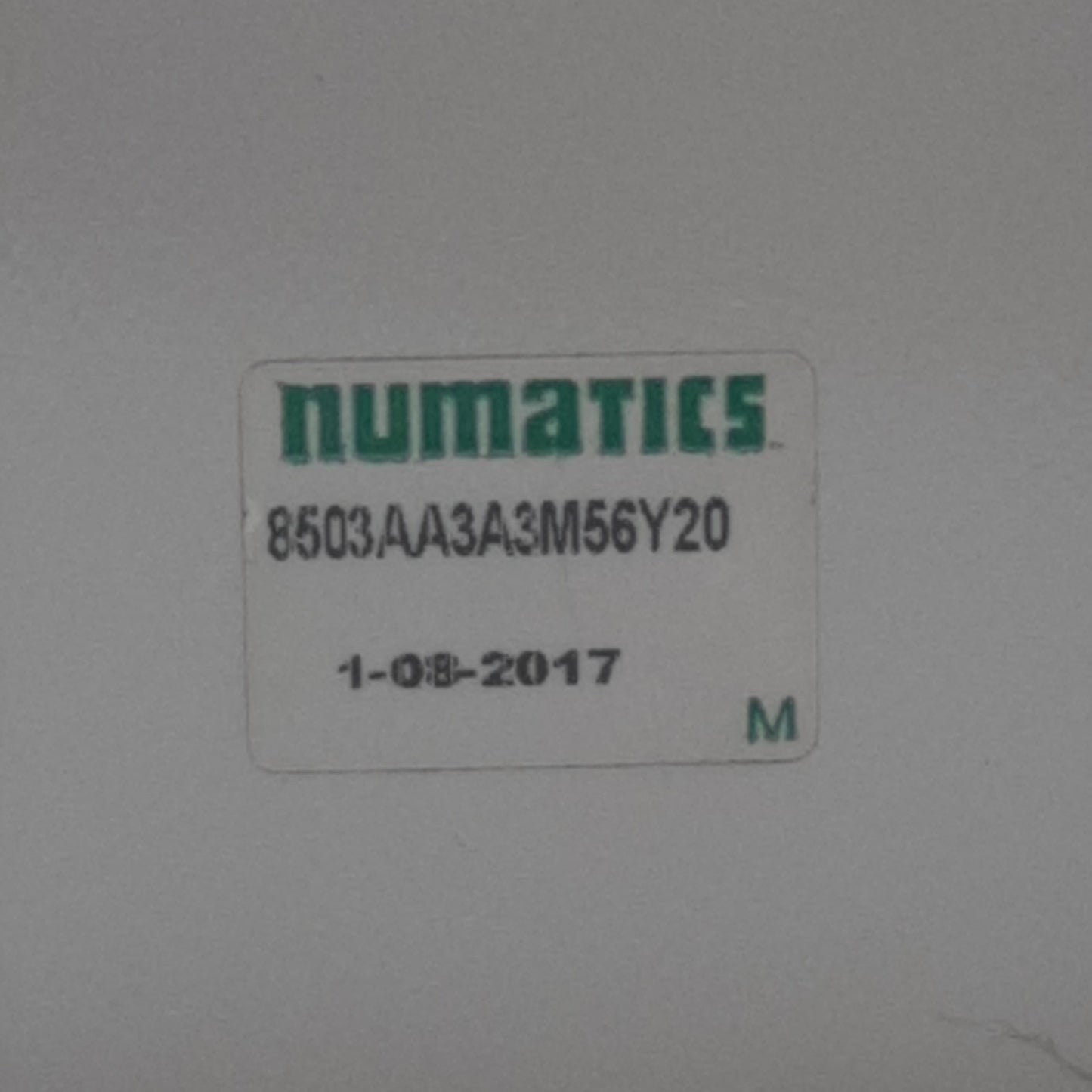 Used Asco Numatics 8503AA3A3M56Y20 Valve Base, 3/8 NPTF Port, 26mm Valve, 4 pin M12