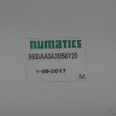 Used Asco Numatics 8503AA3A3M56Y20 Valve Base, 3/8 NPTF Port, 26mm Valve, 4 pin M12