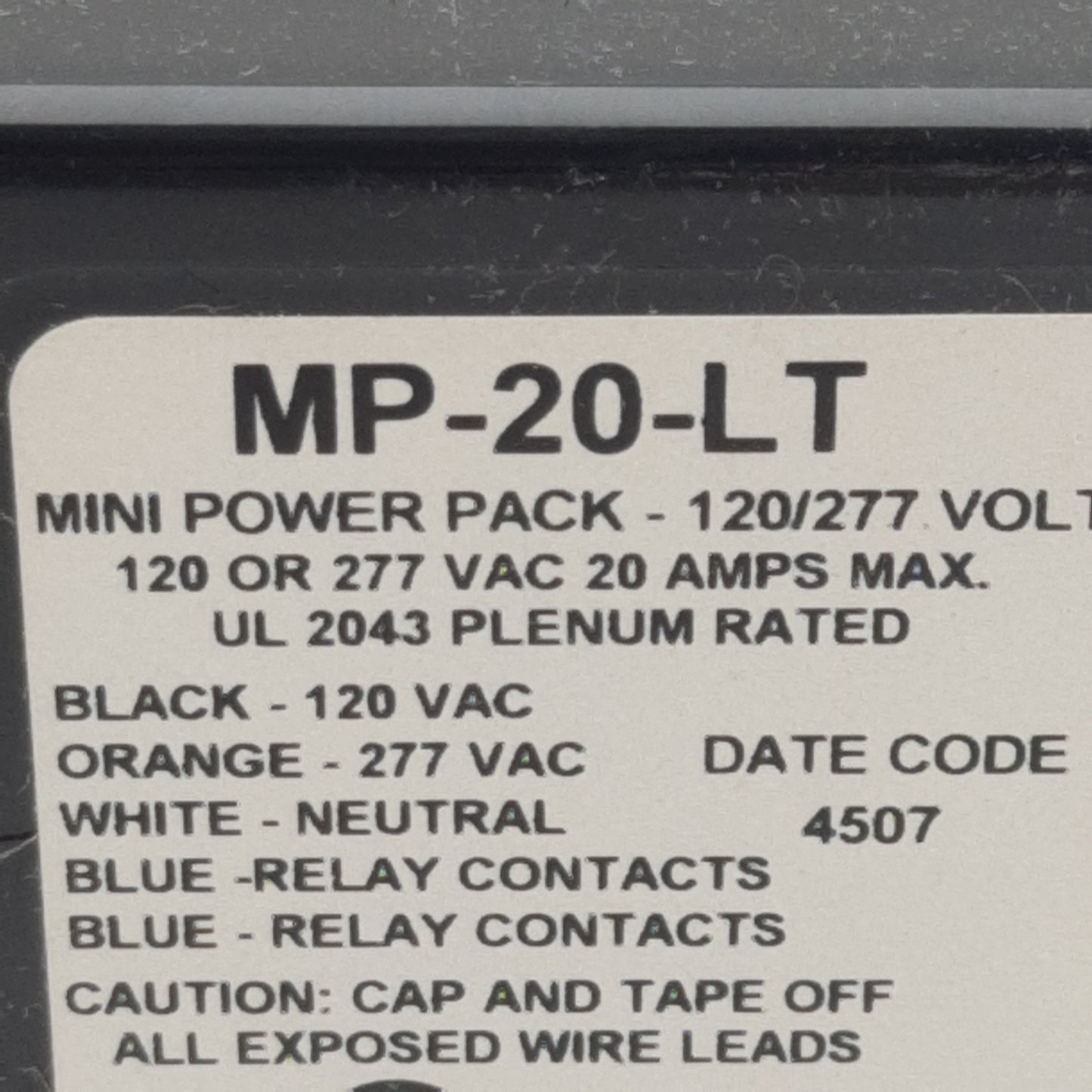 New Lot of 2 Sensorswitch MP-20-LT Mini Power Pack 1-Phase 20A 120/277VAC, 15VDC Out