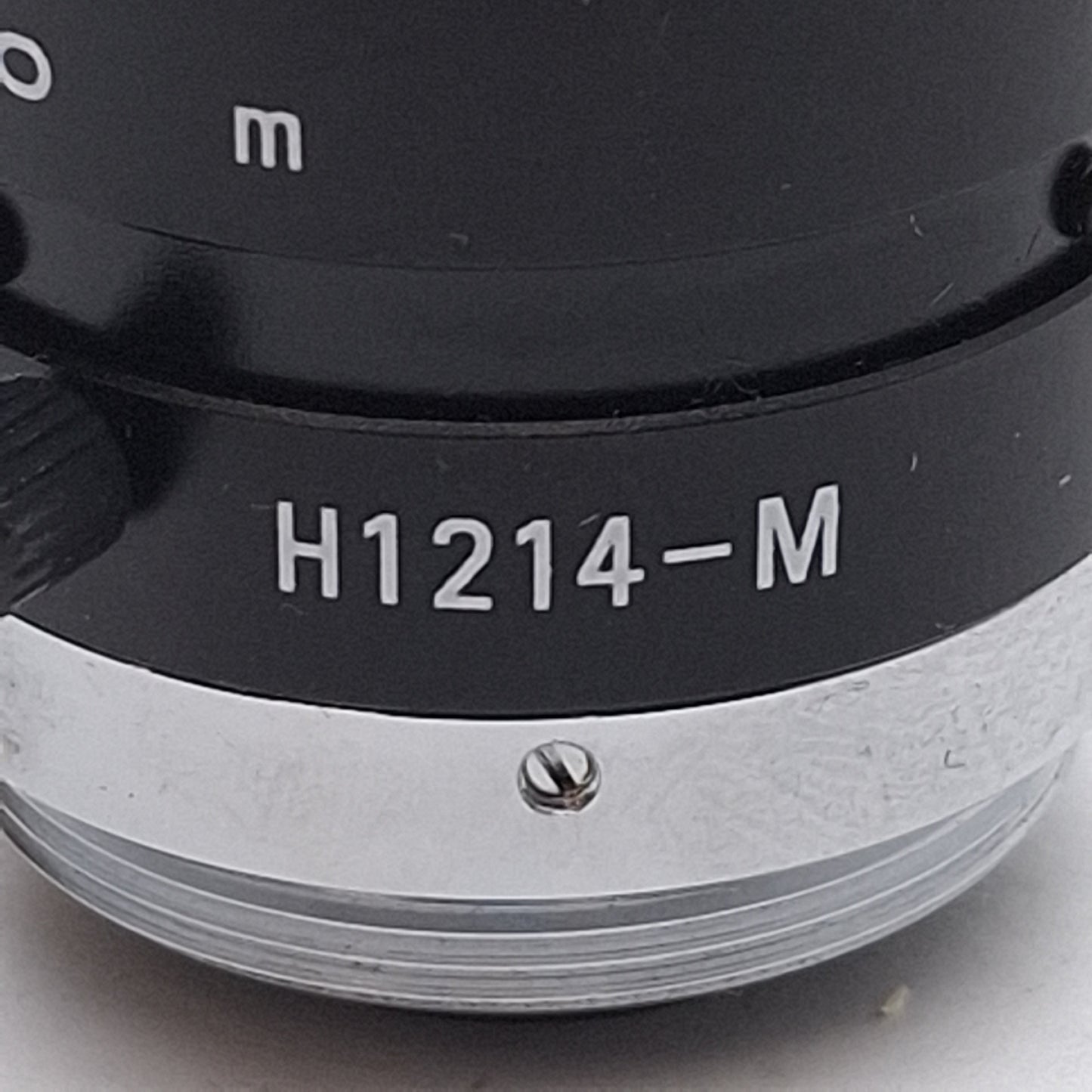 Used Pentax H1214-M CCTV/Machine Vision Camera Lens, 12mm FL, 1/2", f/1.4-16, C-Mount