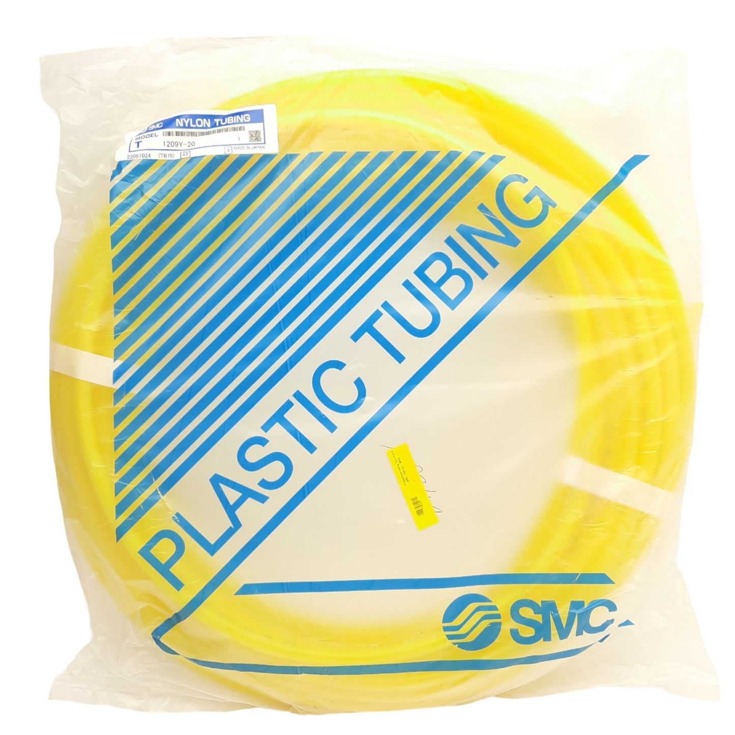 New SMC T1209Y-20 Yellow Nylon Tubing, ø12mm OD, ø9mm ID, 1.0MPa @ 60°C, 20m Long