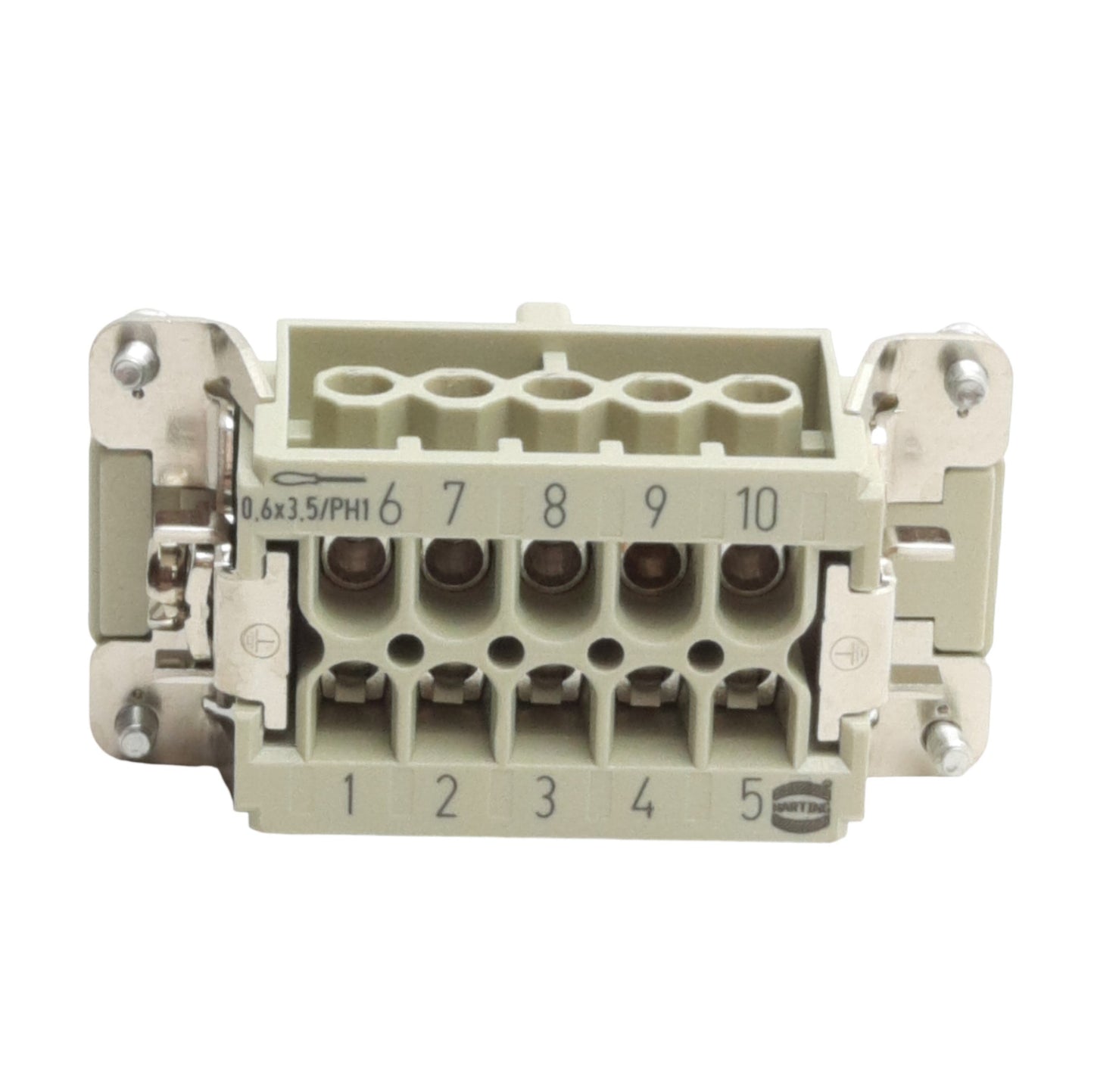 New Lot of 5 Harting 0933012701 Female Connectors 10p + PE, 500V 16A, Screw Terminal