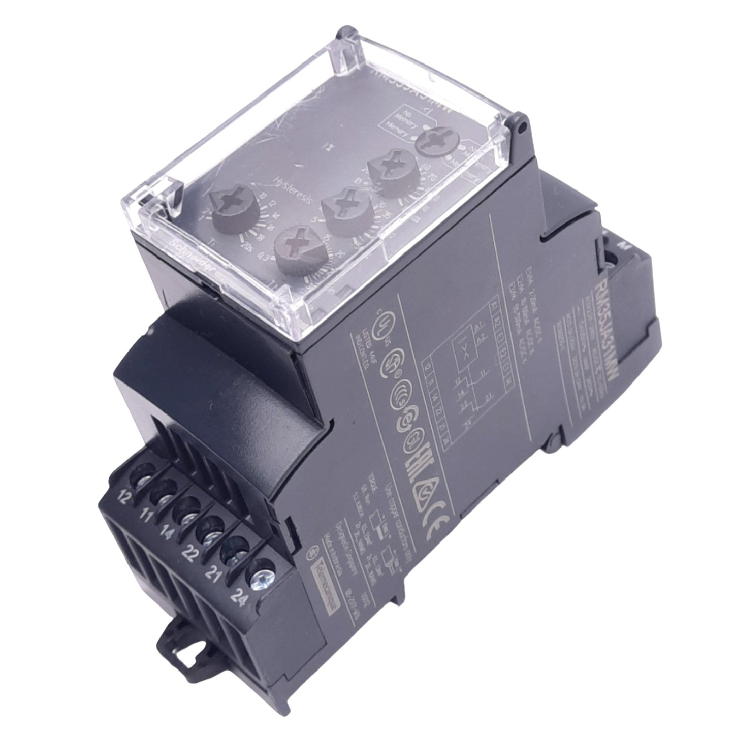 Used Schneider Electric RM35JA31MW Monitoring Control Relay, 2 C/O, 24-240VAC/DC