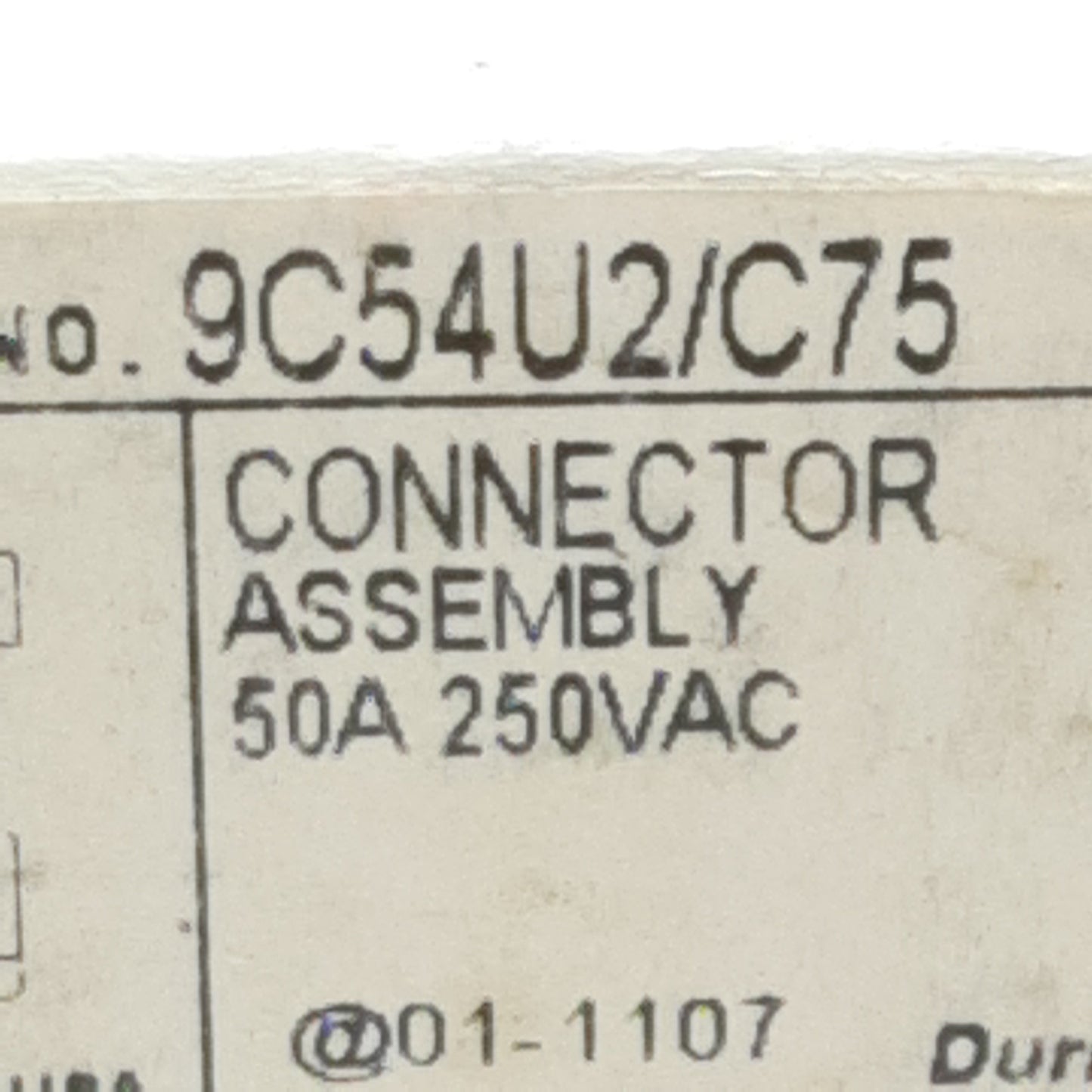 New Thomas&Betts 9C54U2/C75 Connector, 3P/4W Female, 3PH 50A 250VAC, 3/4in NPT