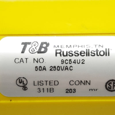 New Thomas&Betts 9C54U2 Connector, 3P/4W Female, 3Phase 50A 250VAC, ø20mm ID
