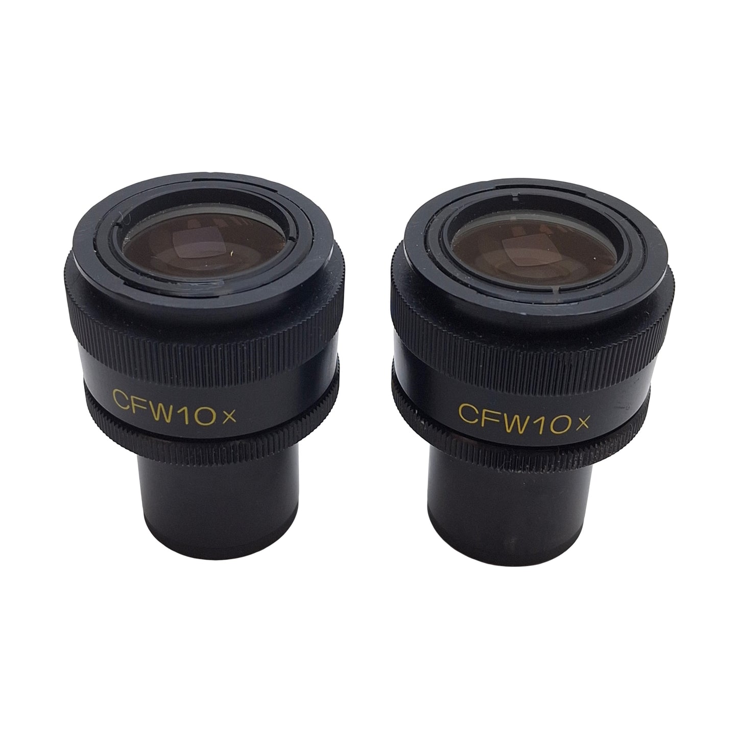 Used Lot of 2 Nikon CFW10x Microscope Eyepieces, Adjustable, For ø23.5mm Tubes