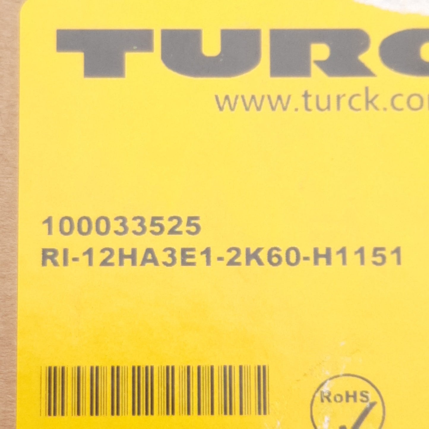 Used Turck 100033525 Rotary Encoder, 60-Pulse, ø2" Shaft ø1/2" Bore, 30VDC, M12 5-Pin