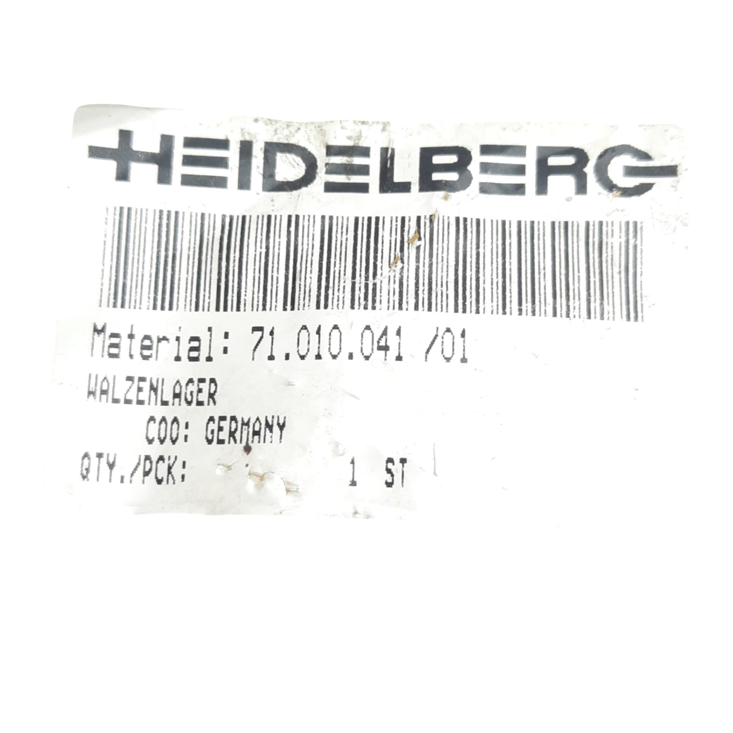 New Heidelberg 17.010.041 /01 Journal Box Form Roller For SM102 & CD102