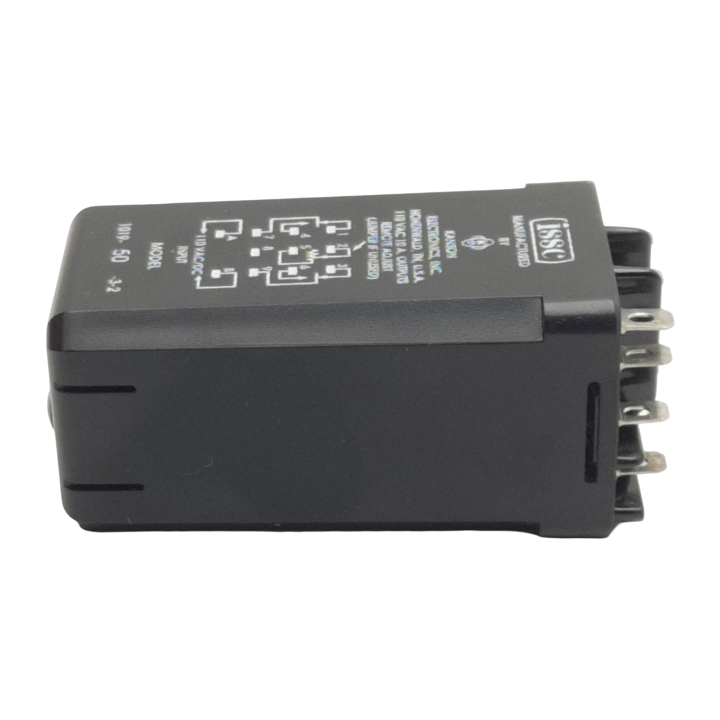 New ISSC 1019-50-3-2 Solid-State Delay Timer, 0.06-50sec, 110VAC/VDC In, 11-Pin
