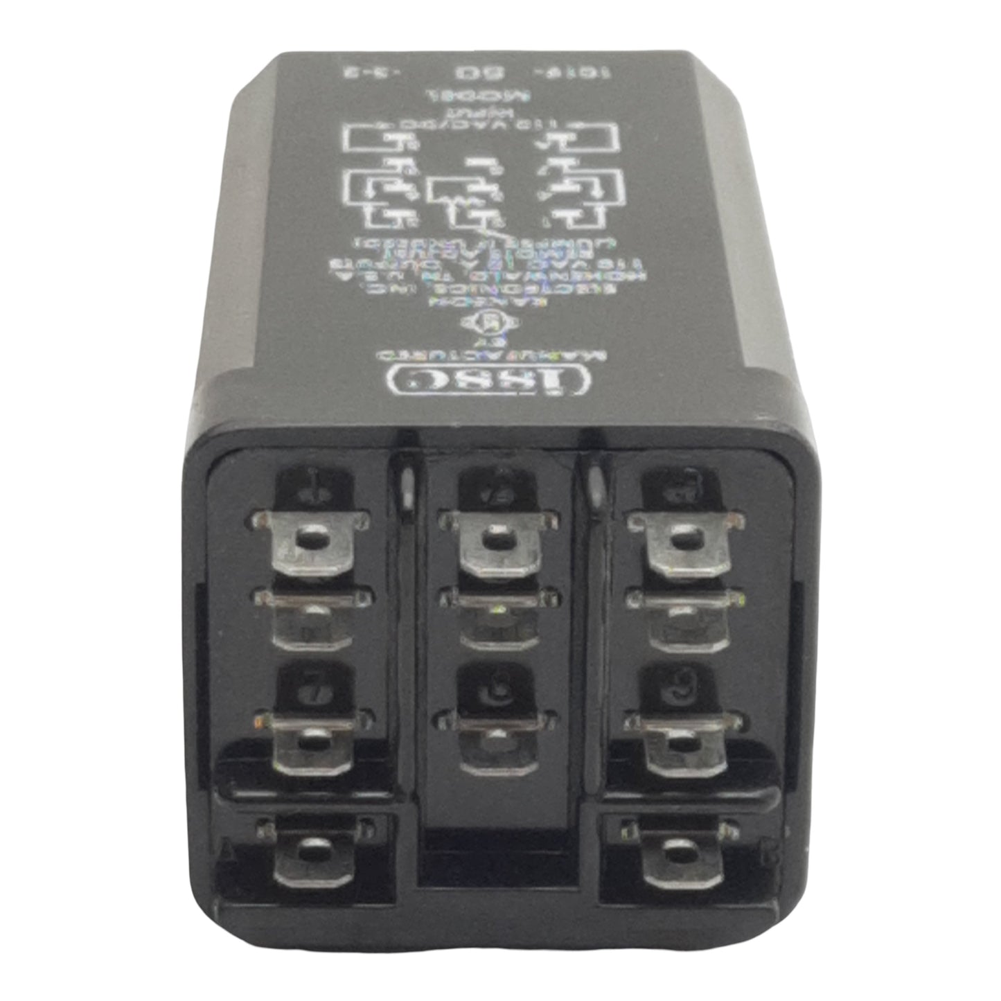 New ISSC 1019-50-3-2 Solid-State Delay Timer, 0.06-50sec, 110VAC/VDC In, 11-Pin