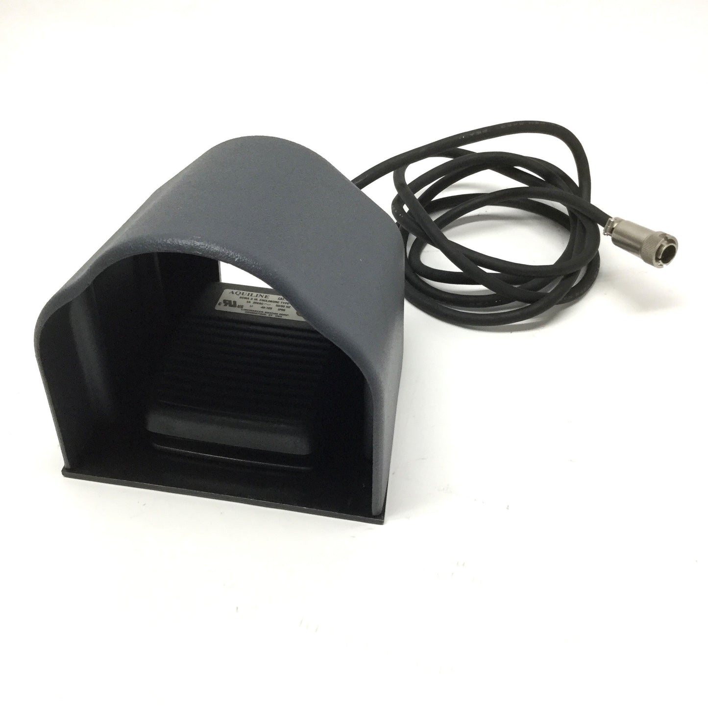 Used Linemaster 971-SW Aquiline Foot Switch Pedal, SPST-NO, 25VAC 3A Rating w/ Guard