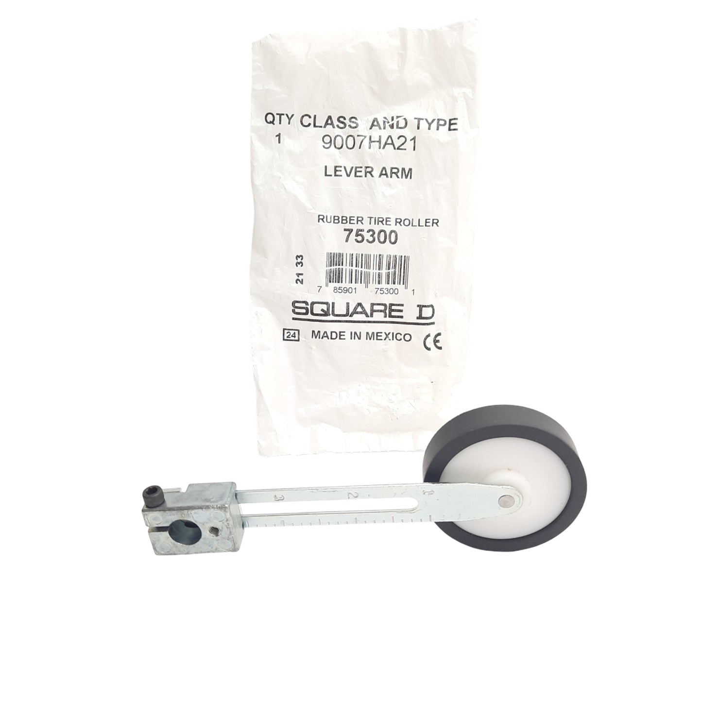New Square D 9007HA21 Lever Arm, 0.88 to 4 Inch Arm, 2.13 Inch Rubber Roller