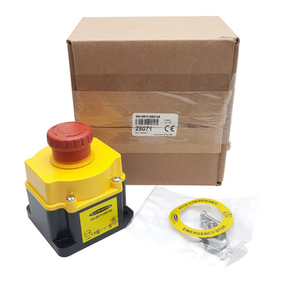 New Banner SSA-EB1P-22ED1Q8 Emergency Stop Button 2NC/2NO, 2A 24VDC, 8-Pin M12, 40mm