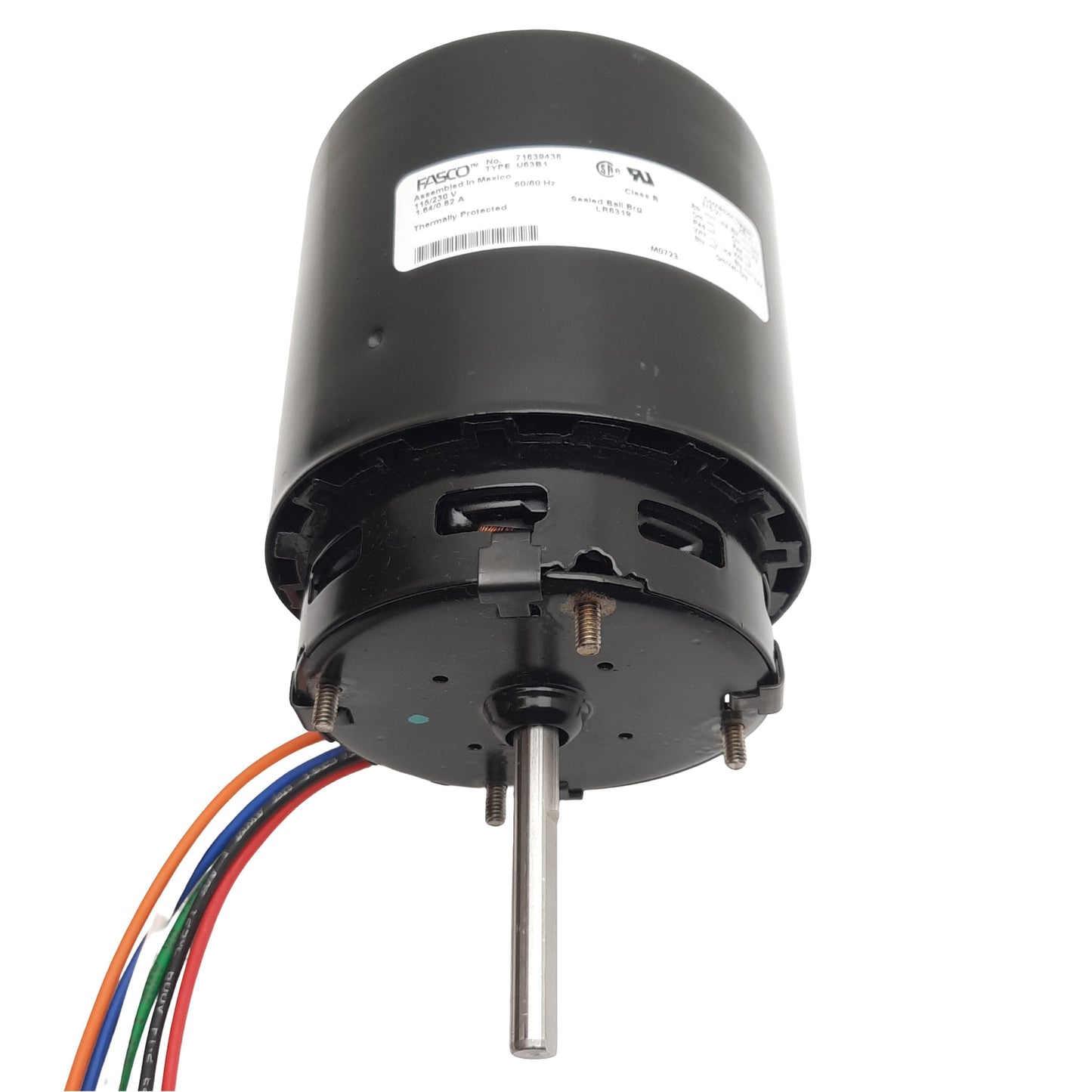 New Fasco 71639438 HVAC AC Motor ø5/16in Shaft 115/230VAC 1.64/0.82A, 1600RPM, 3.3in
