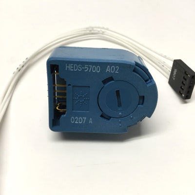Used Avago HEDS-5700 A02 Panel Mount Rotary Optical Encoder 500CPR, Ø1/4" Shaft