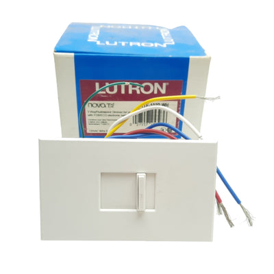 New Lutron NTF-103-WH Nova T 3-Way Preset Dimmer, 120VAC 8A, 3 Wire, 1 Pole, White