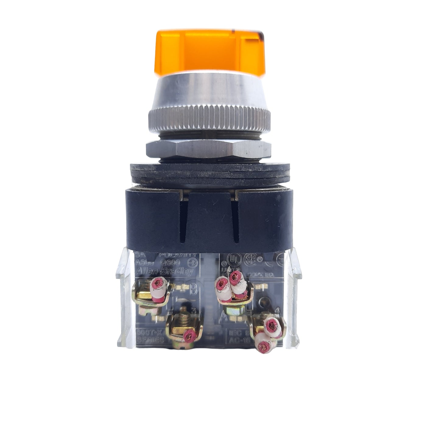 Used Allen Bradley 800T-16JA2KB7AX Switch Selector 3-Position, 1NO-1NC 120V AC