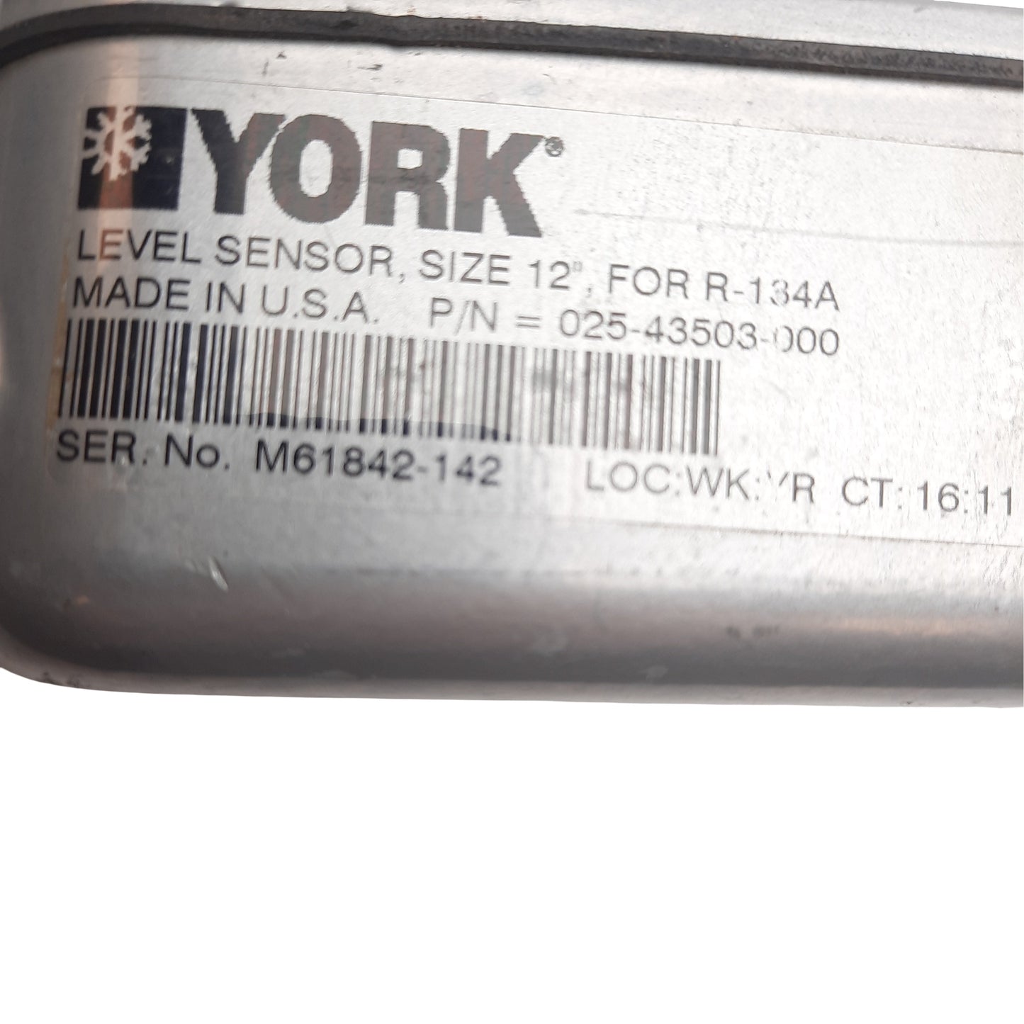 Used York 025-43503 Level sensor 12Inch Length x ø5/8Inch, For R134A