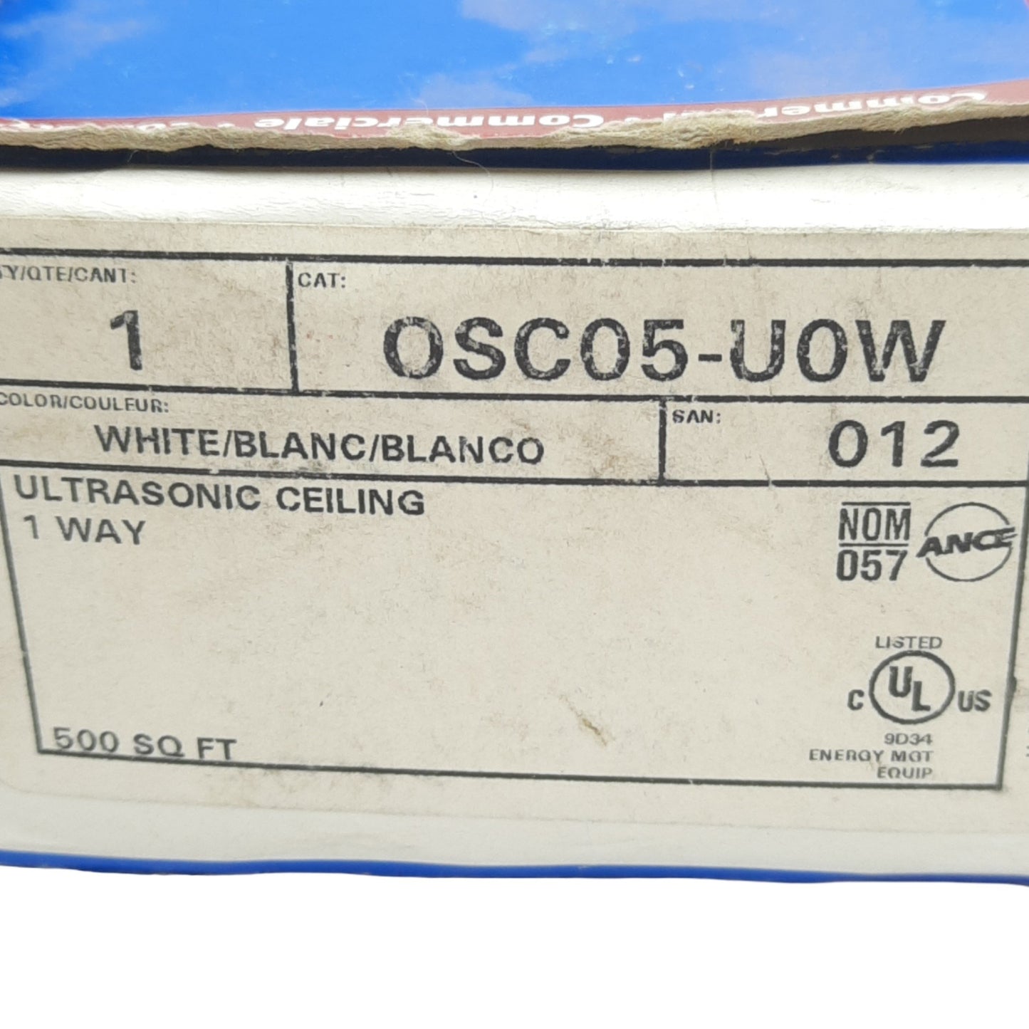 Used Leviton OSC05-U0W Ultrasonic Ceiling Sensor, 40kHz, 24VDC, 0-100% Ultrasonic