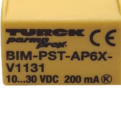 Used Turck BIM-PST-AP6X-V1131 Magnetic Field Sensor, 10-30VDC 200mA, M8 3-Pin Male