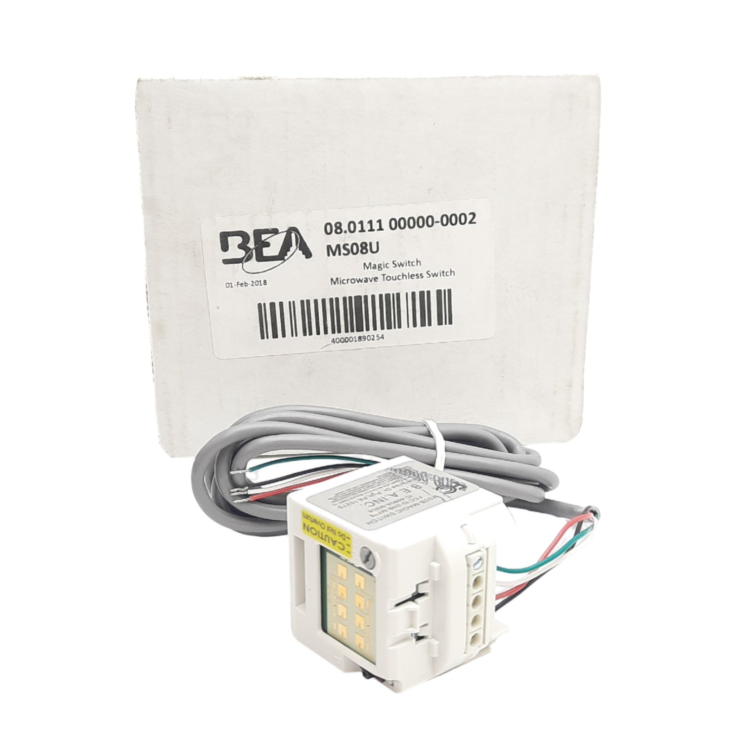 New Bea MS08U Microwave Contactless Switch, 4"-24" Range, 24.125 GHz, 60 VDC/125 VAC