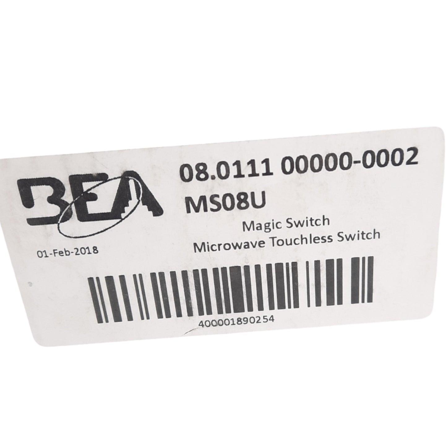 New Bea MS08U Microwave Contactless Switch, 4"-24" Range, 24.125 GHz, 60 VDC/125 VAC