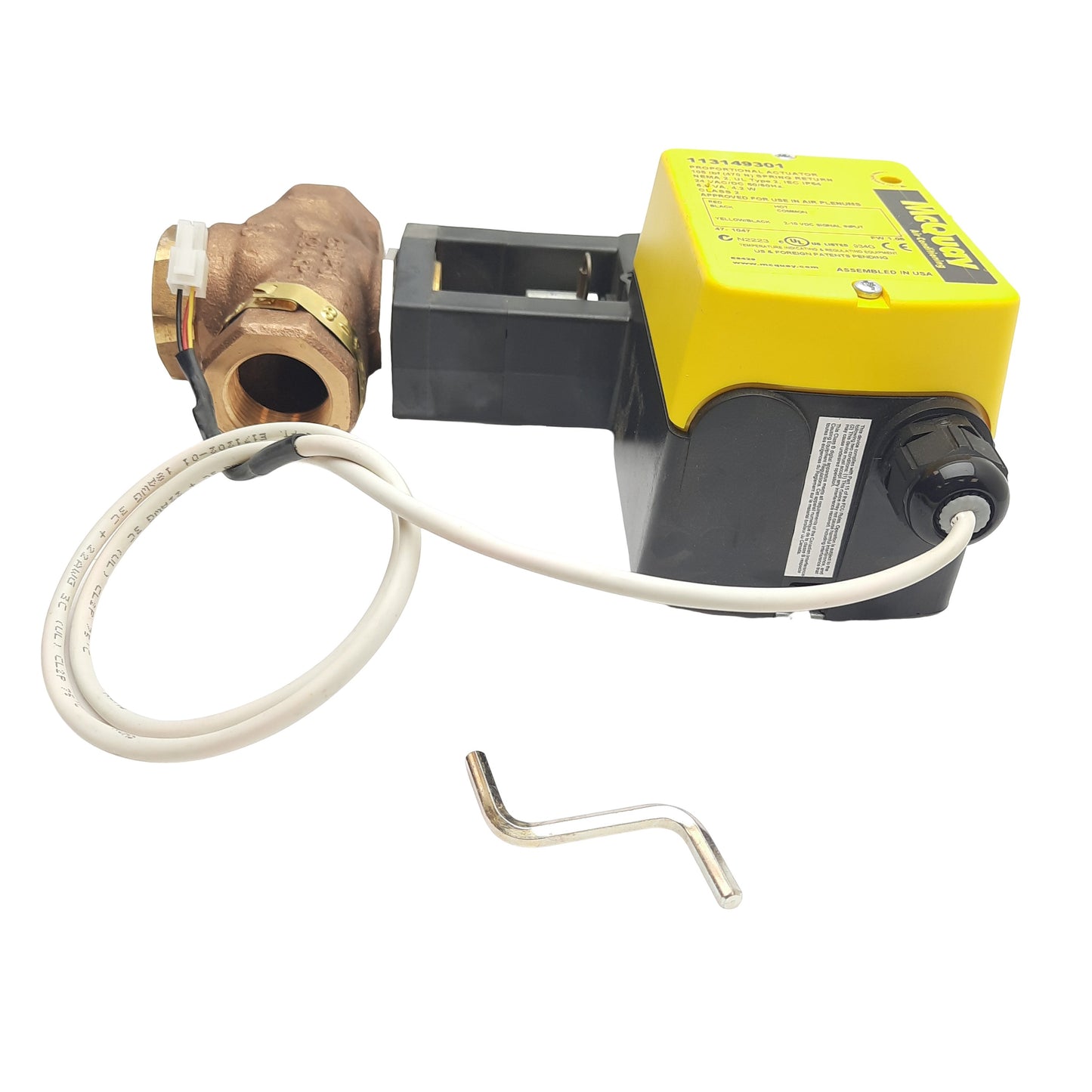 New McQuay 113149301 Proportional Actuator, 3-Way Valve, 1in Female NPT, 24VAC/DC