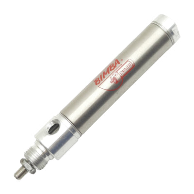 Used Bimba NR-042-D Pneumatic Cylinder, ø3/4in Bore, 2in Stroke, 1/8in NPT, 250psi
