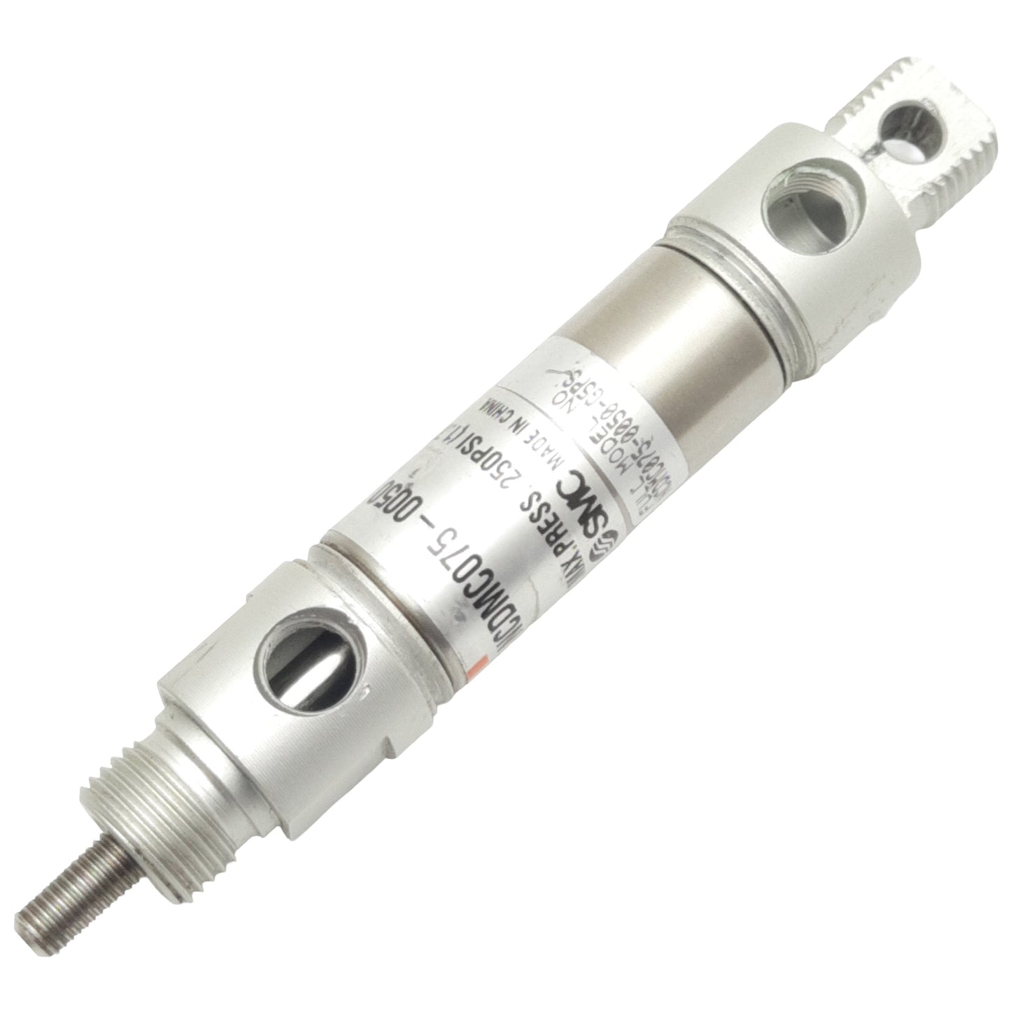 Used SMC NCDMC075-0050 Pneumatic Cylinder ø3/4in Bore, 1/2in Stroke, 1/8in NPT 250psi