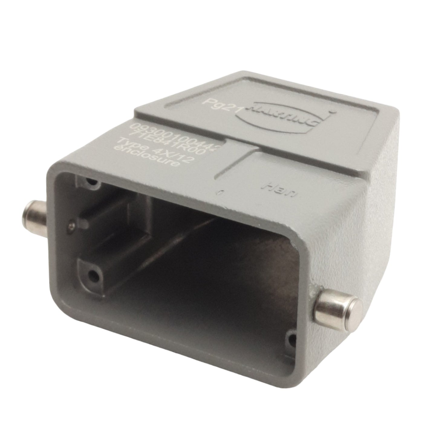 New Harting HAN10B-HTE-R-Pg21 Connector Housing 72.6mm x 72mm x 45mm, 10B Hood