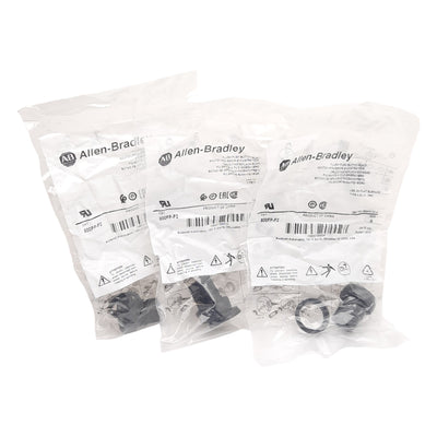 New Lot of 3 Allen Bradley 800FP-F2 Flush Pushbutton, Non-Illuminated Black, 22mm