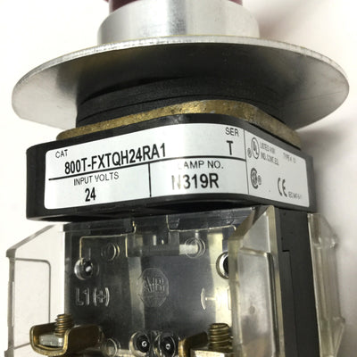 Used Allen Bradley 800T-FXTQH24RA1 Illuminated LED Emergency E-Stop 24VAC/DC 2NC-1NO
