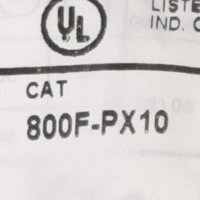 New Lot of 2 Allen Bradley 800F-PX10 Contact Block w/ Latch, 1N.O., 10A 600VAC, 22mm