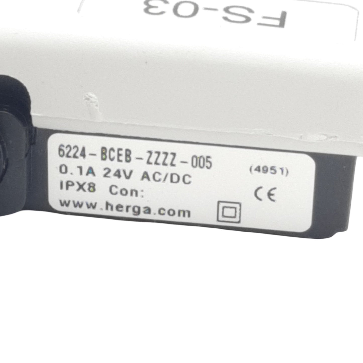 Used Herga 6224-BCEB-ZZZZ-005 Pedal Momentary Switch, 24 VAC/VDC, 0.1A, 3.5 mm Jack