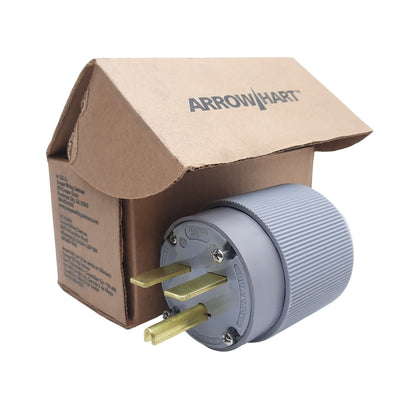 New Arrow Hart 5701N Heavy-Duty Auto Grip Plug, 2-Pole 3 Wire 6-30P 30A 250VAC