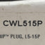 New Lot of 2 Eaton Arrow Hart CWL515P Safety Grip Locking Plug, 2P-3W, 15A 125VAC