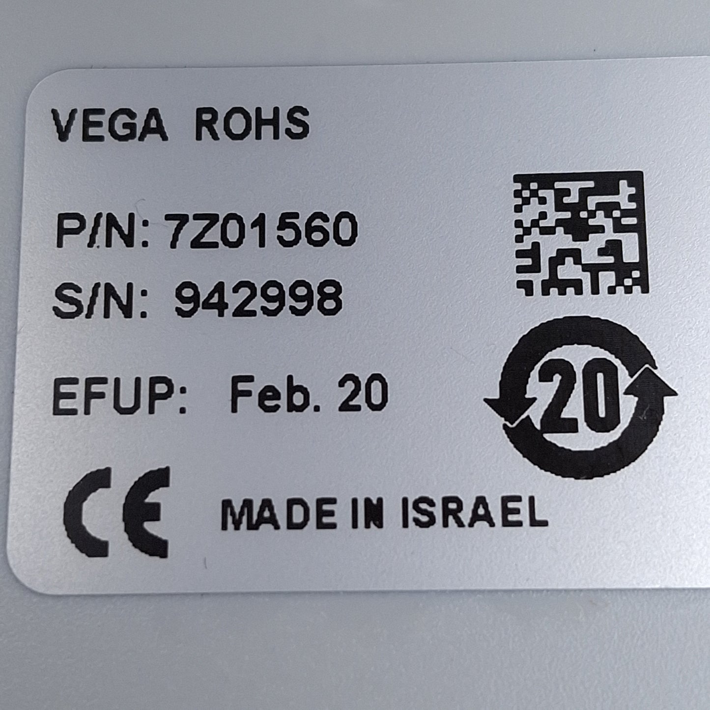 Used Ophir VEGA 7Z01560 Color Handheld Laser Power & Energy Meter, USB/RS232, 12VDC