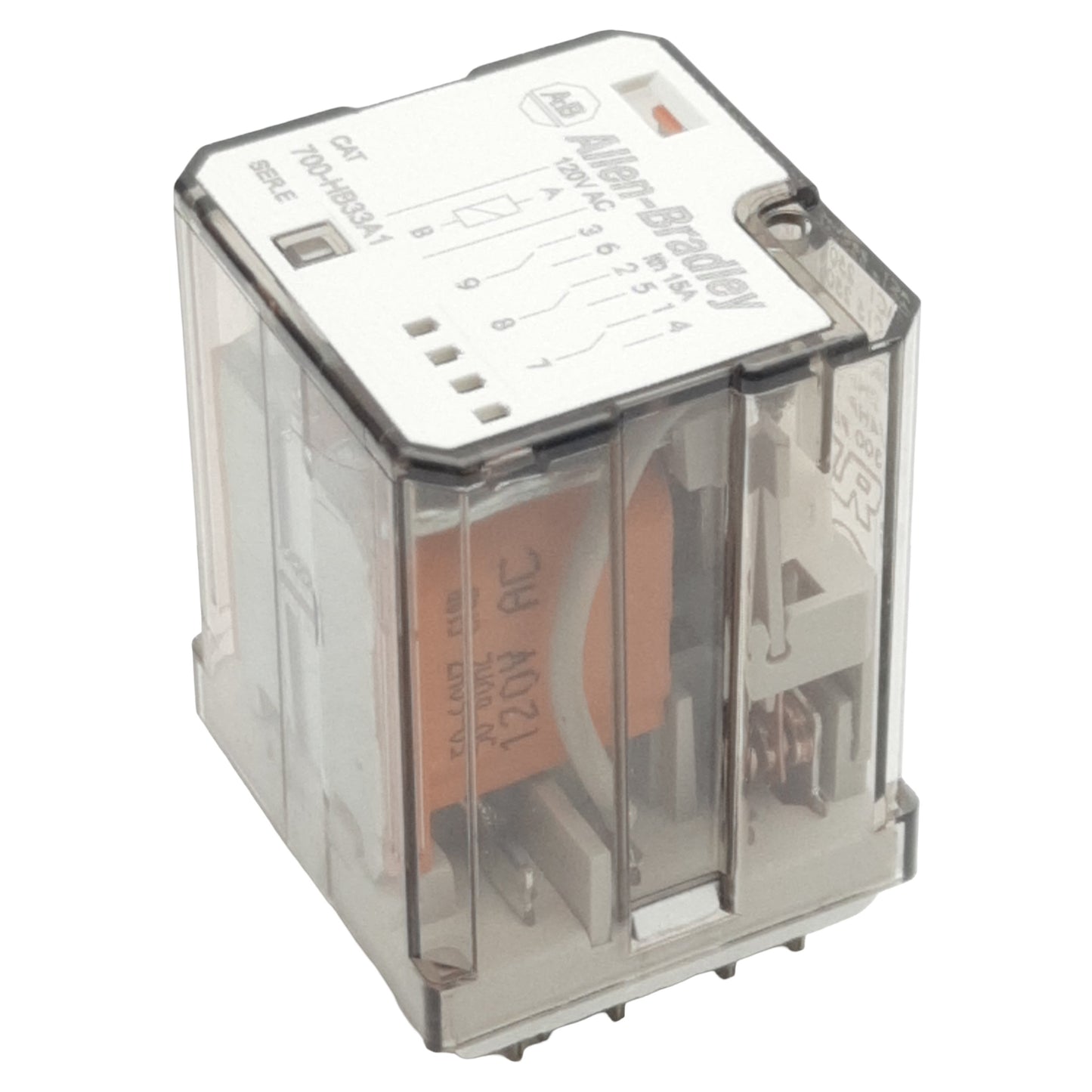 New Allen Bradley 700-HB33A1 Ice Cube Relay, 3PDT, 15A 30VDC/250VAC, 120VAC Coil