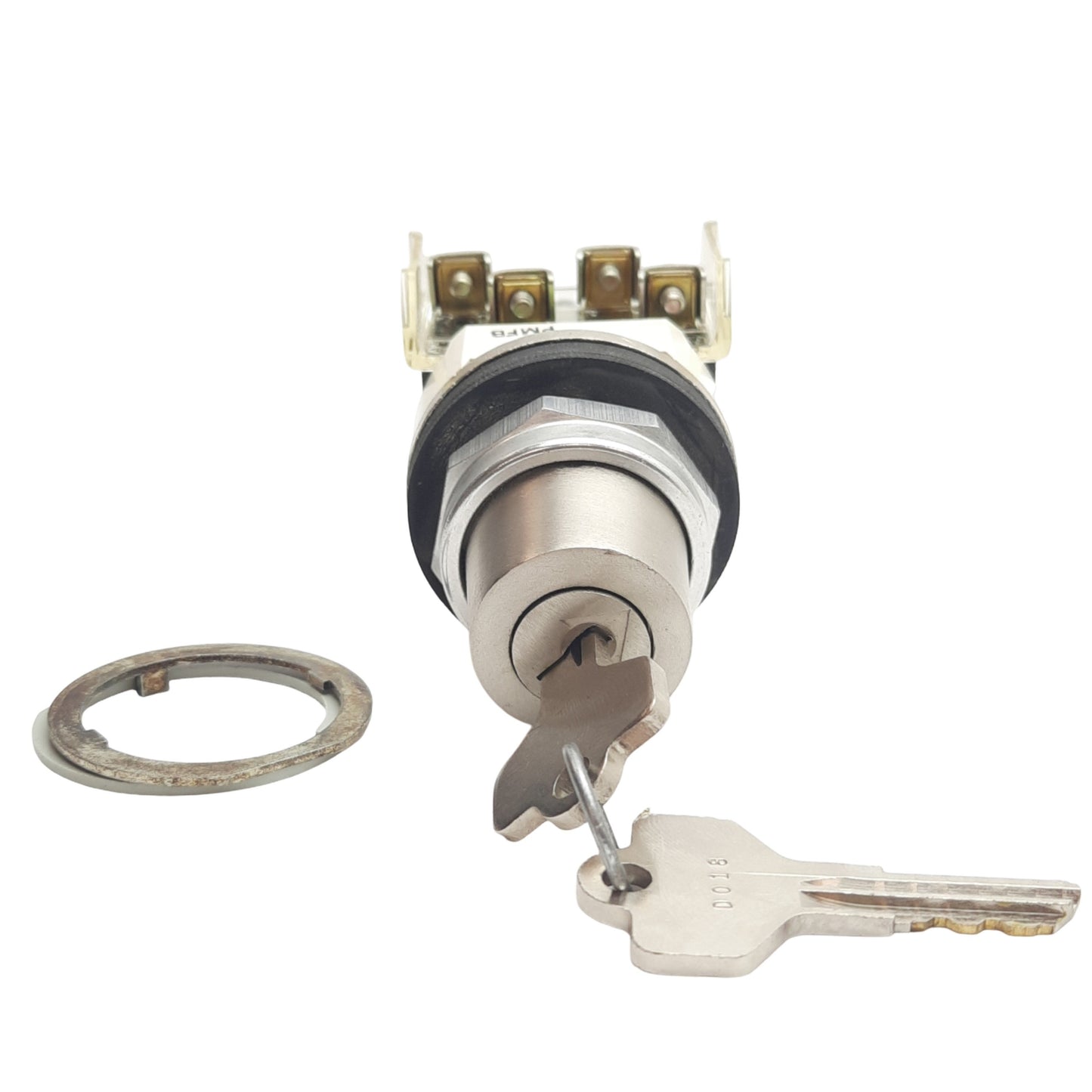 Used Allen Bradley 800T-J44KE7 Keyed Selector Switch, 33mm, 2NO + 2NC, Maintained