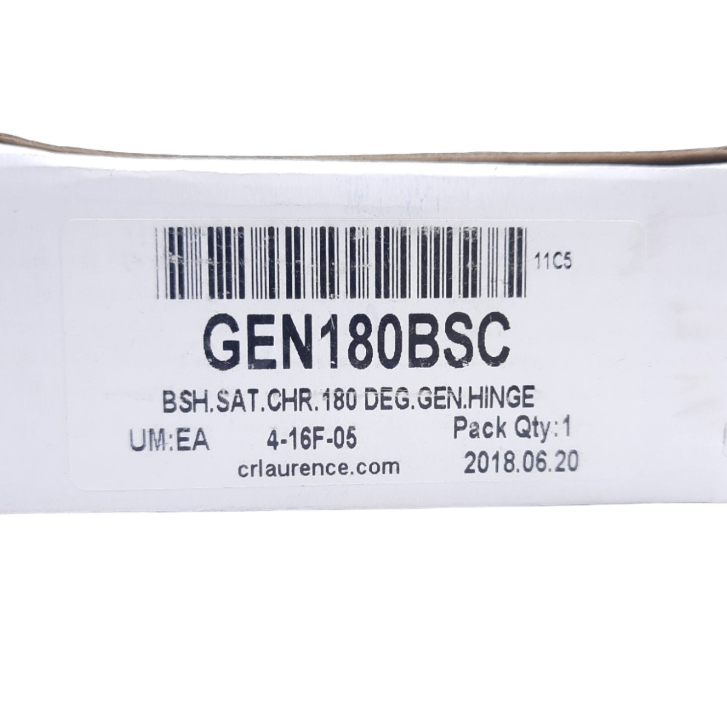 New CRL GEN180BSC Series 180 Glass-to-Glass Hinge, Self-Centering180 Degree Brass