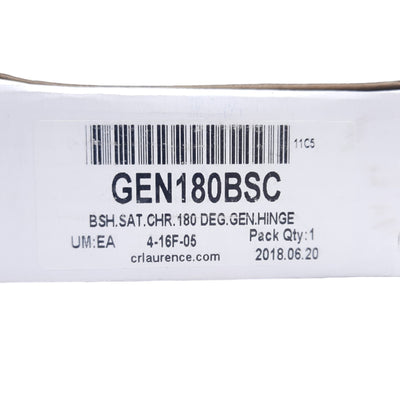 New CRL GEN180BSC Series 180 Glass-to-Glass Hinge, Self-Centering180 Degree Brass